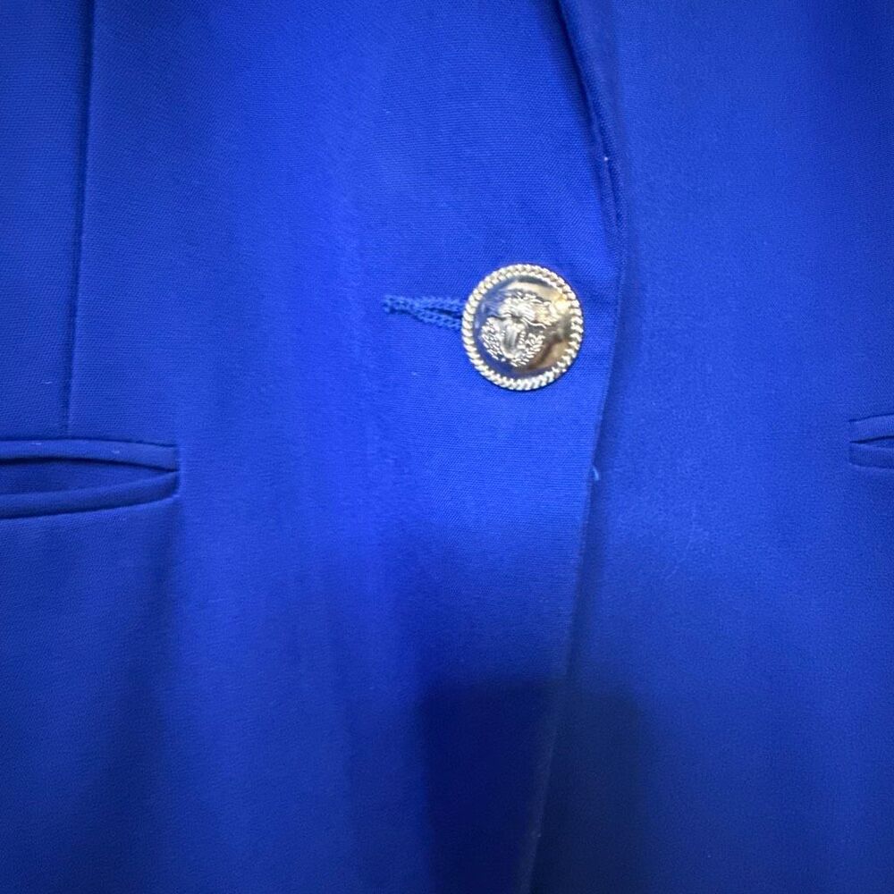 Zara Basic Royal Blue Single Button Blazer Size 4 - image 4